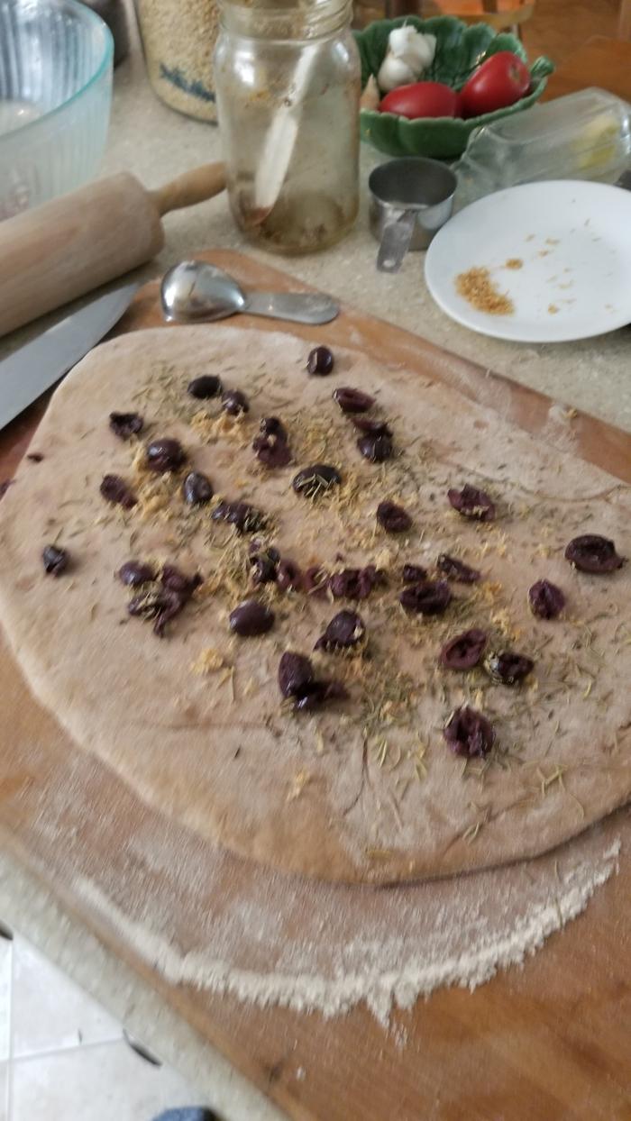 Lemon, olive, herb