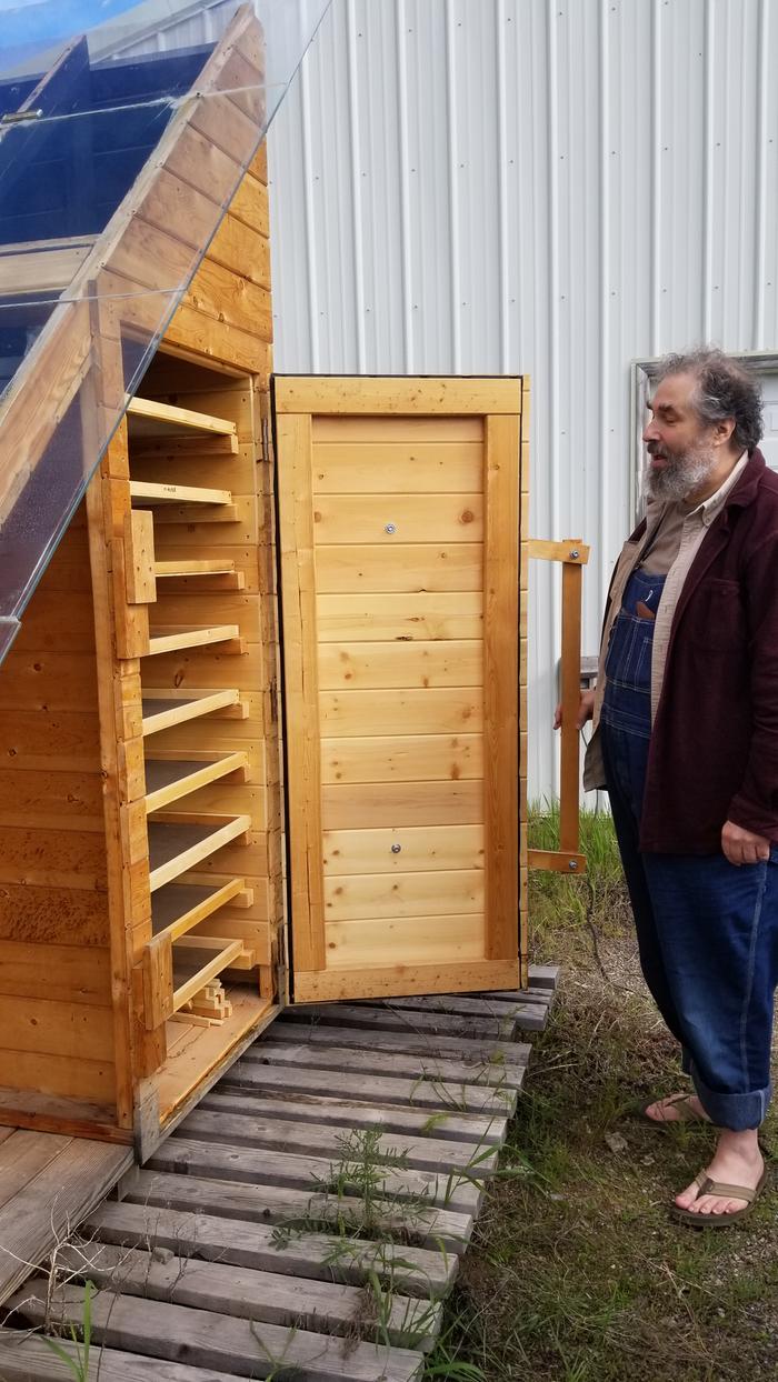 Paul explaining the solar dehydrator