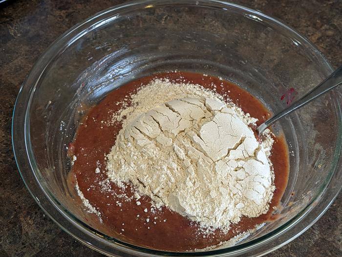 Baking the autumn quick bread