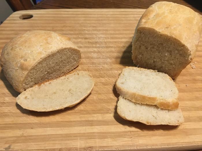 Slices taken out of both loaves