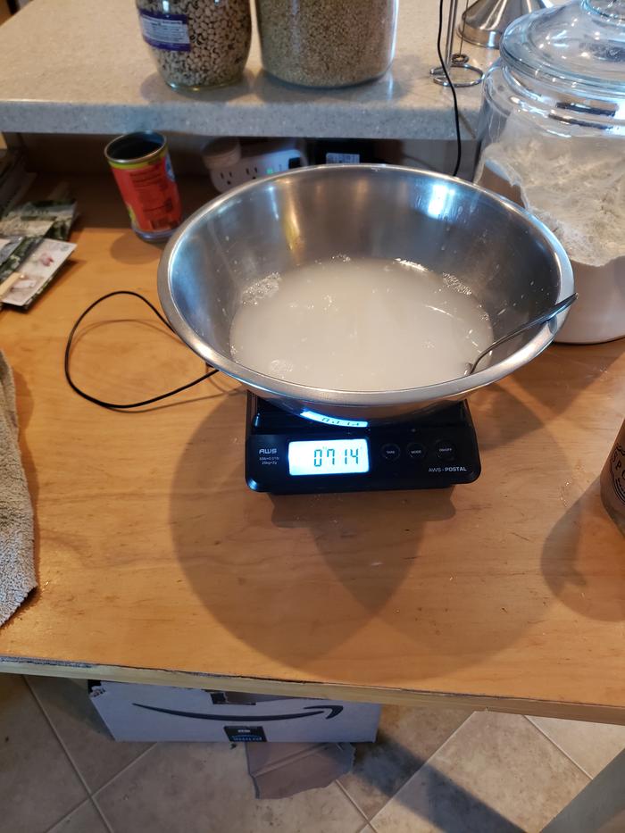 adding water
