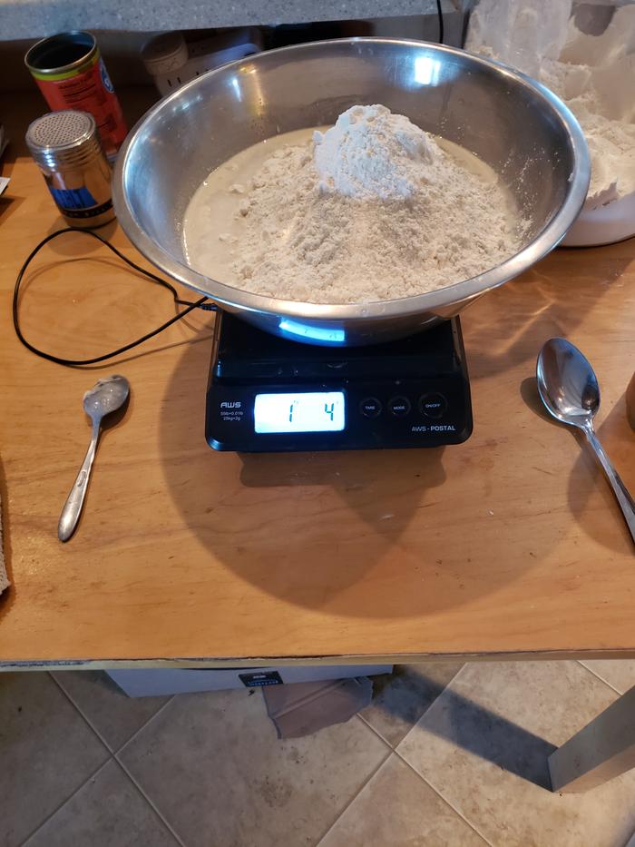 Flour in.