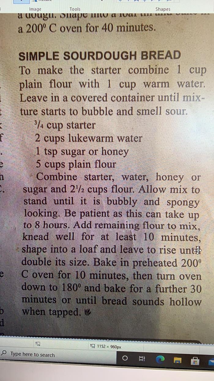 The sourdough recipe I originally used many years ago, similar but I use mostly wholemeal with a little bread flour now, and no honey