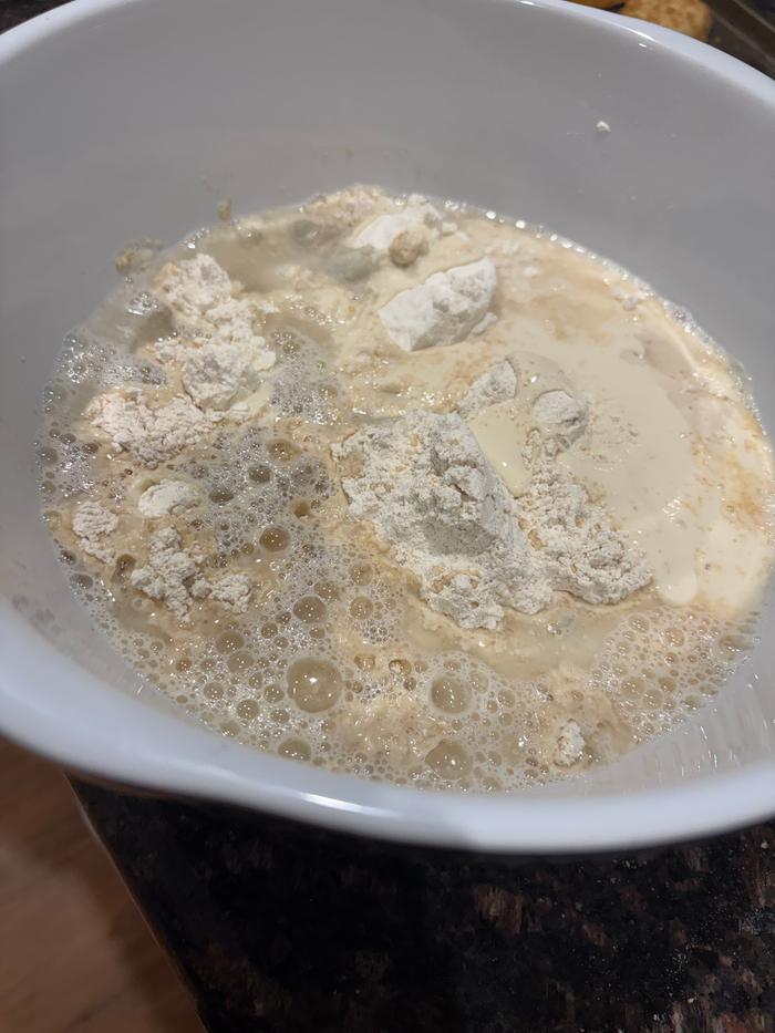Unmixed ingredients 
