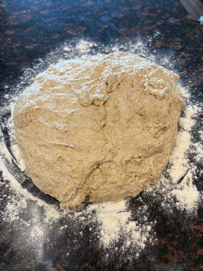 Dough resting ready to bake
