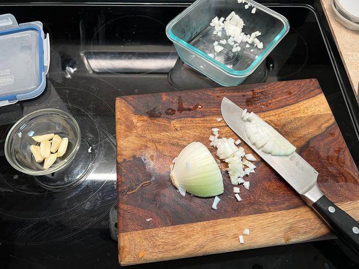 Chopping onion