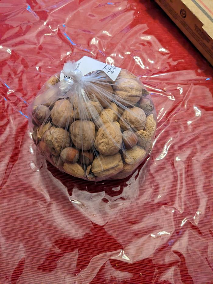 1 1/2 pounds of mixed raw nuts 