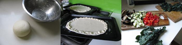 Preparing the dough and toppings