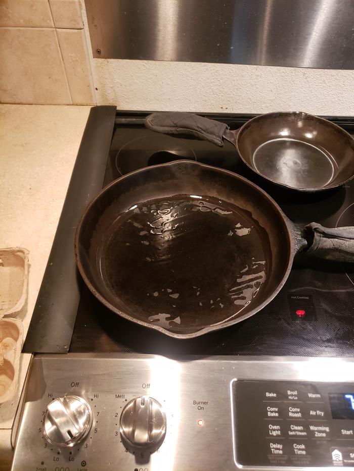 Fresh oil pan before