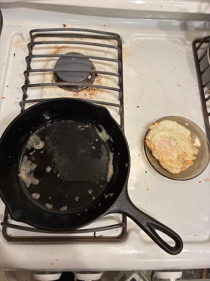 Cooked over easy.