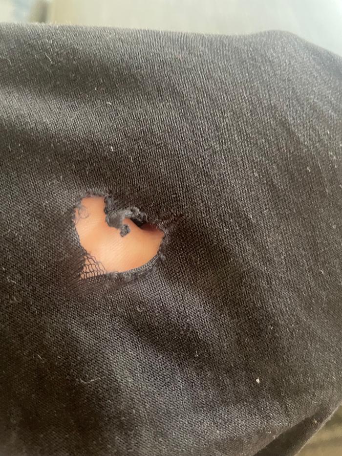 hole in t-shirt needing mending