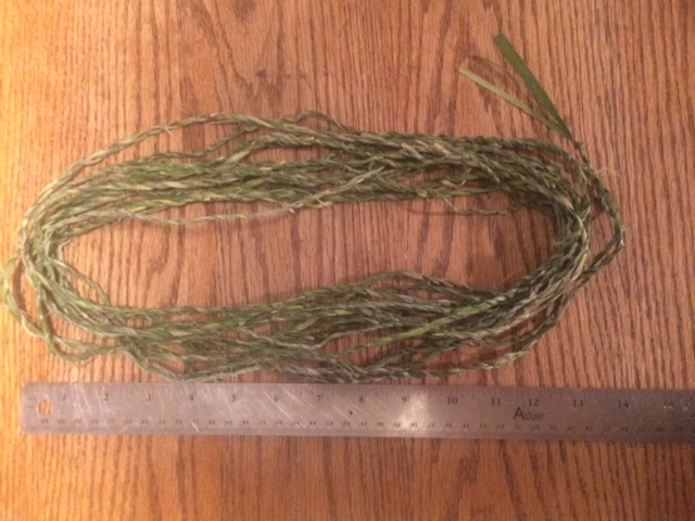 over 20 feet of grass twine