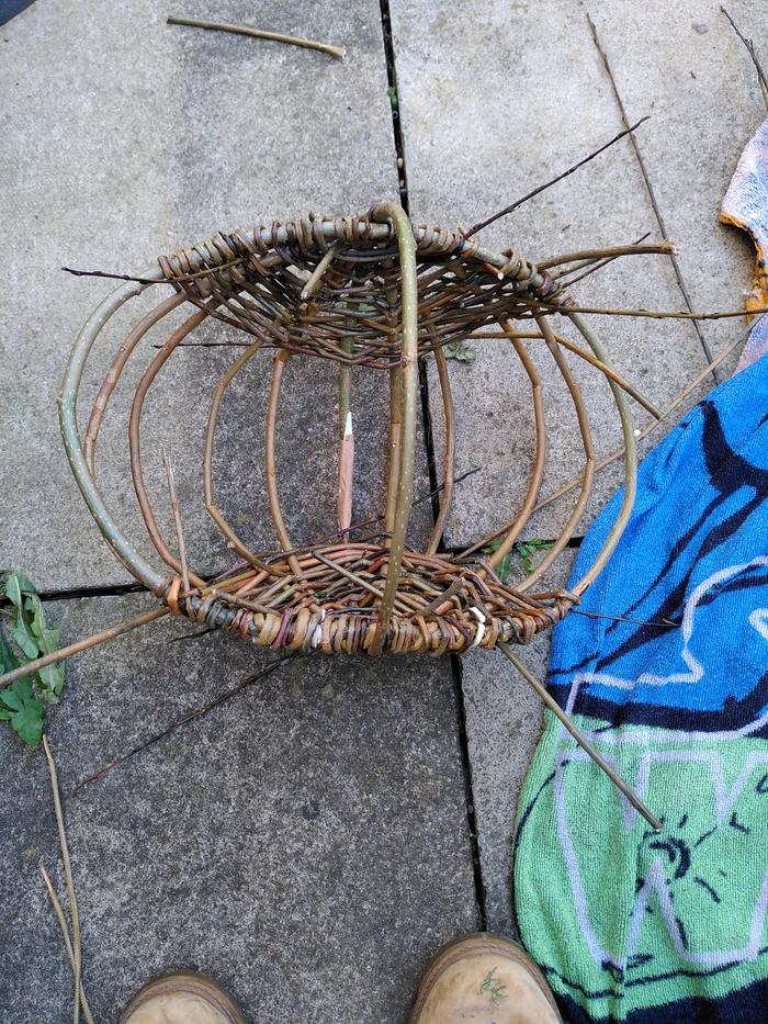 top view of basket in progress