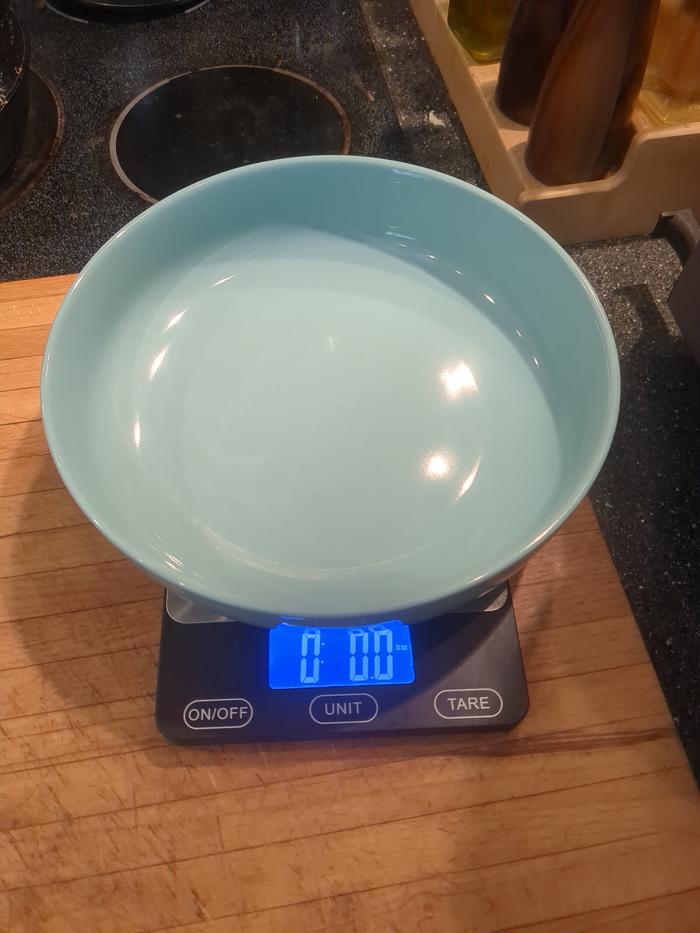 The scale before adding onions.