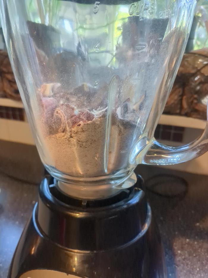 Blending them up.
