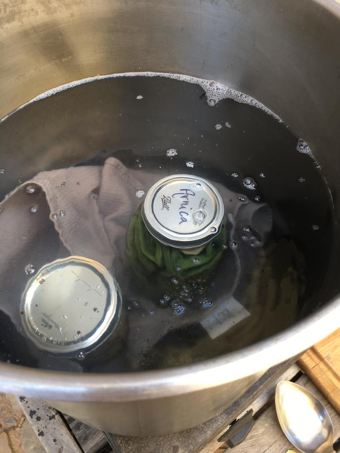 boiling the sealed jar