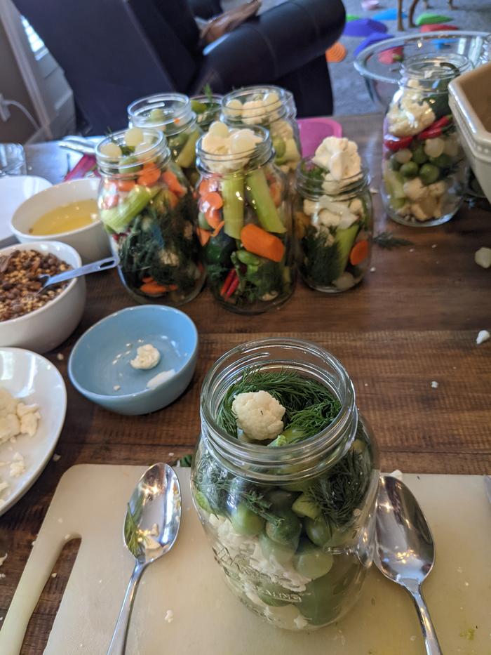 notice the cutting board and the cut up cauliflower on the left (prepping ingredients)