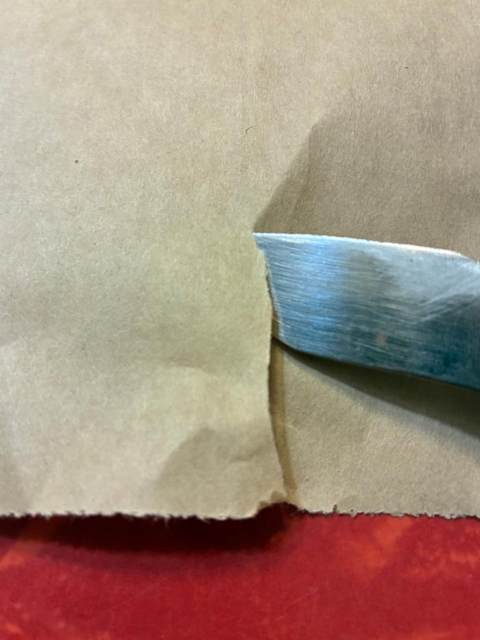 Dull paring knife only cuts by tearing