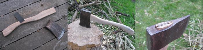 Finishing with a cabinet scraper & attaching the handle with its original metal wedge