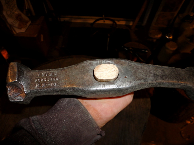 Shot of the handle in place before the wedge is inserted showing a good initial fit.