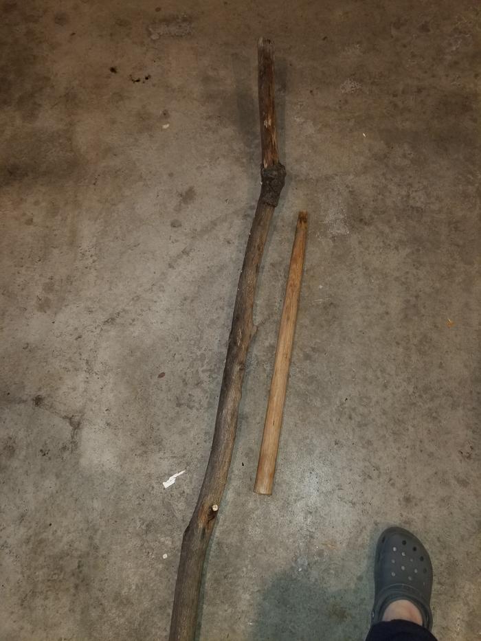 old handle and 10' "stick"