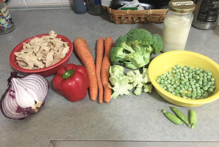 The ingredients for the stir fry 