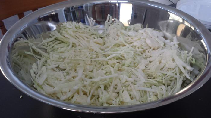 chopped cabbage