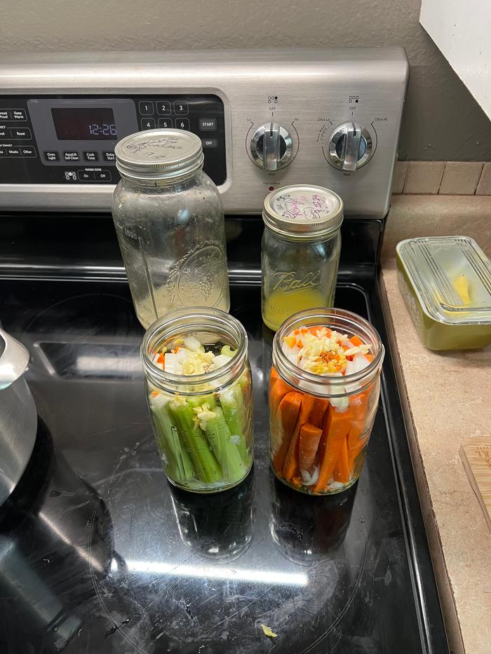 In jars with left over Dez Ferment Liquid behind