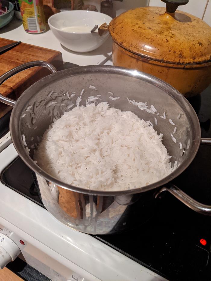 Rice on the stove