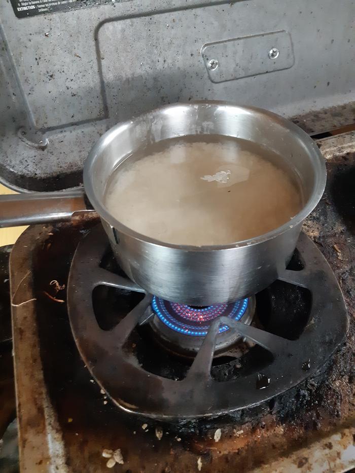 Cooking on gas stovetop