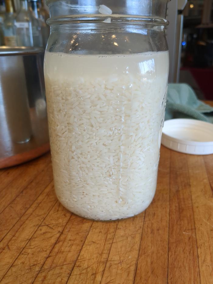 After soaking overnight.