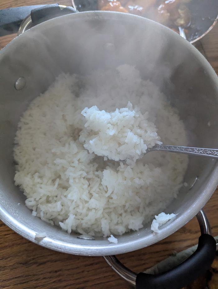 pot full of rice done