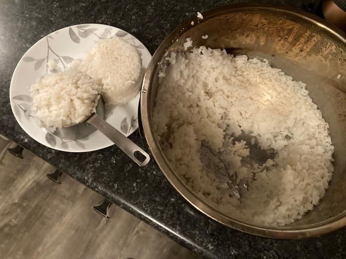 Over 2 cups of cooked rice