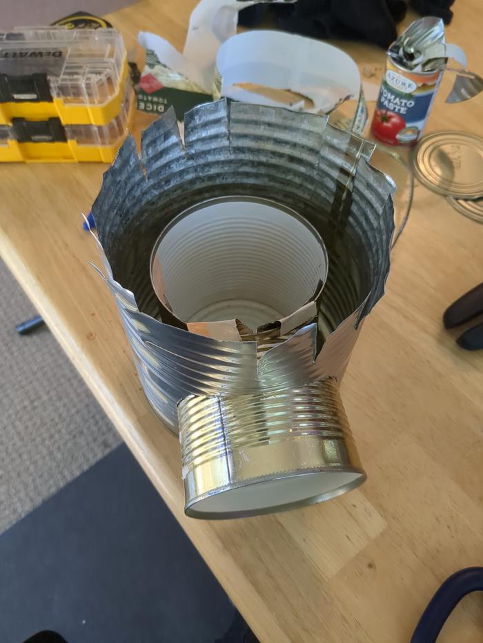 Rocket stove in progress.
