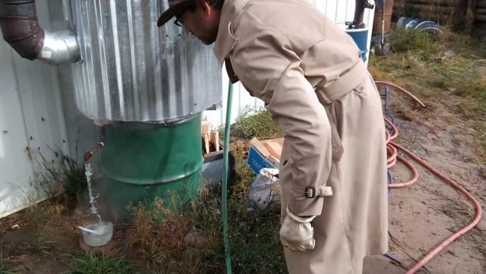 Water sample being drawn