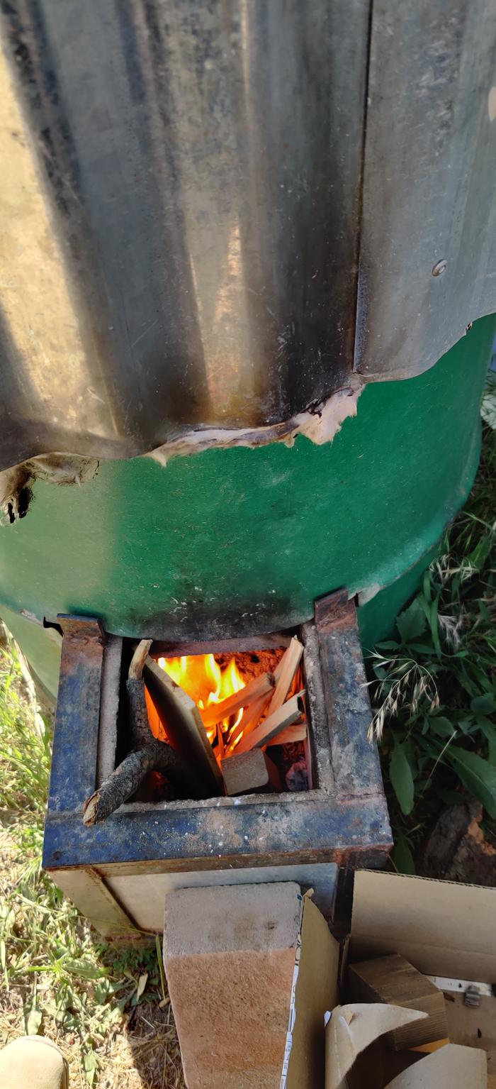 wood fired water heater