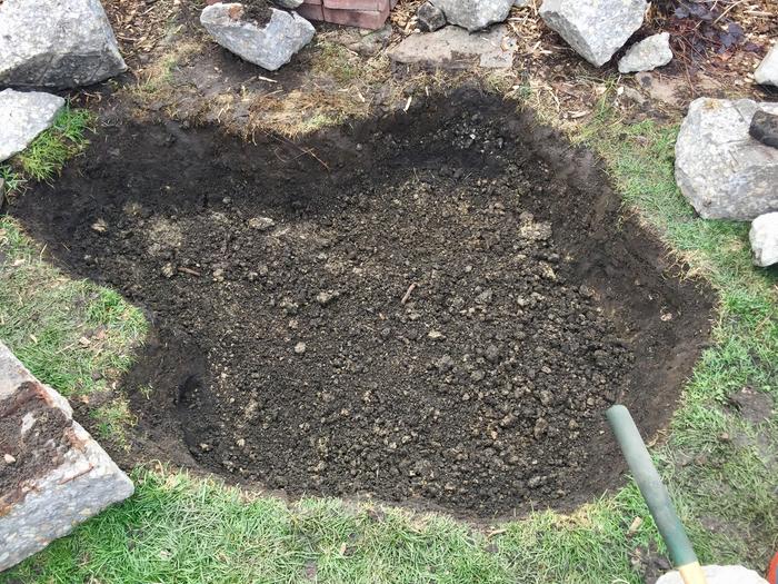 Dug down about a foot