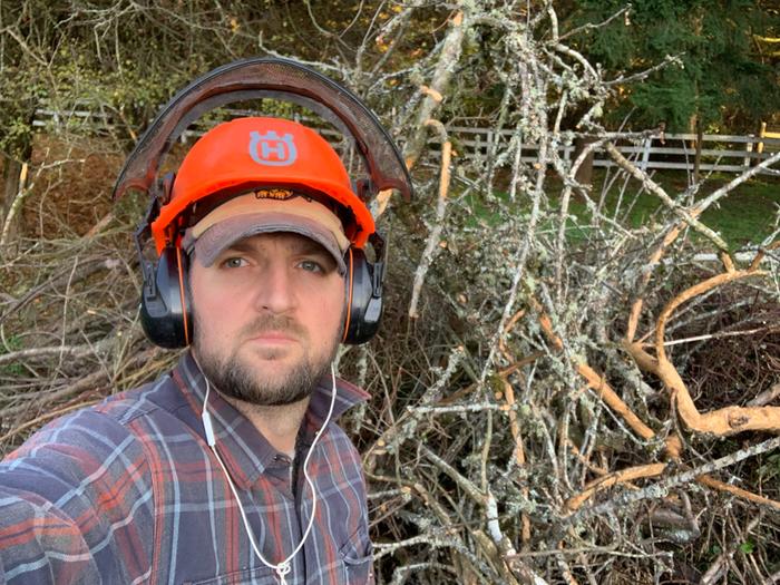 Brush pile up close