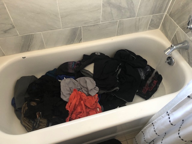 Clothes in the tub