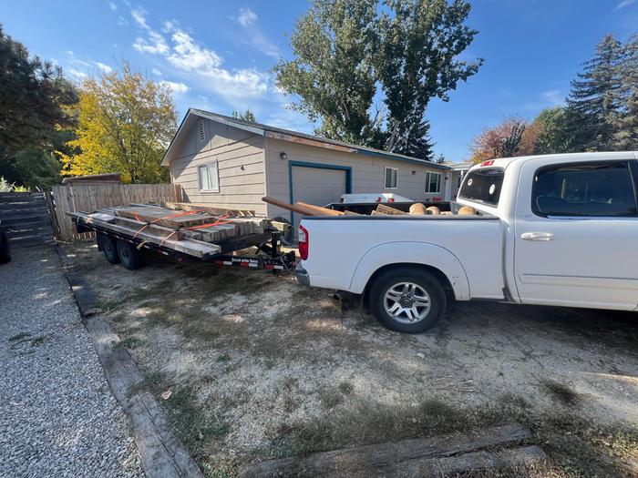 Truck and Trailer filled with stuff