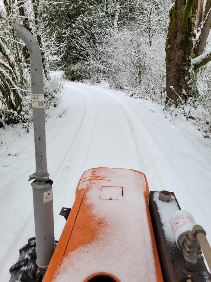 Snowy road.