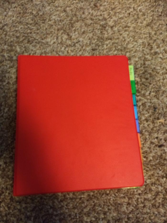 The binder. Eventually I'll draw something pretty for the front.