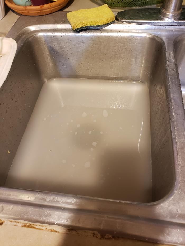 Water used, sink not drained