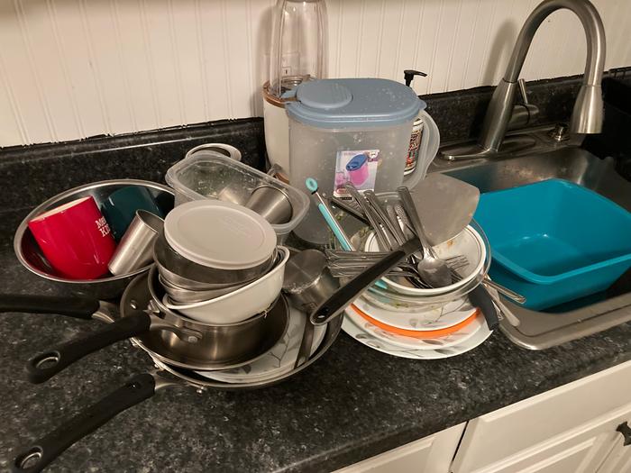 Second batch of dirty dishes