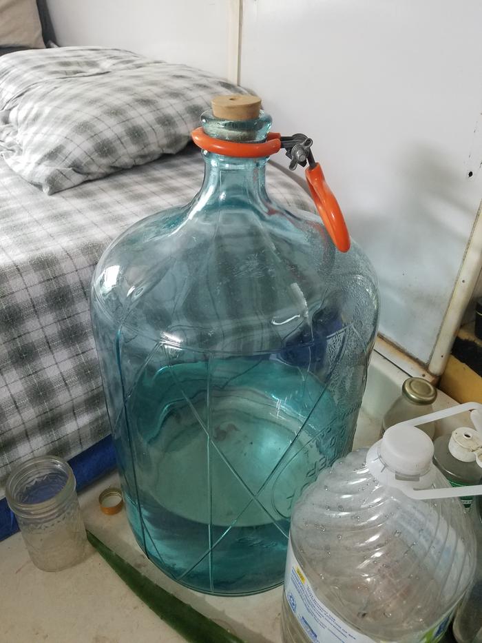 The 3ish gallons of water