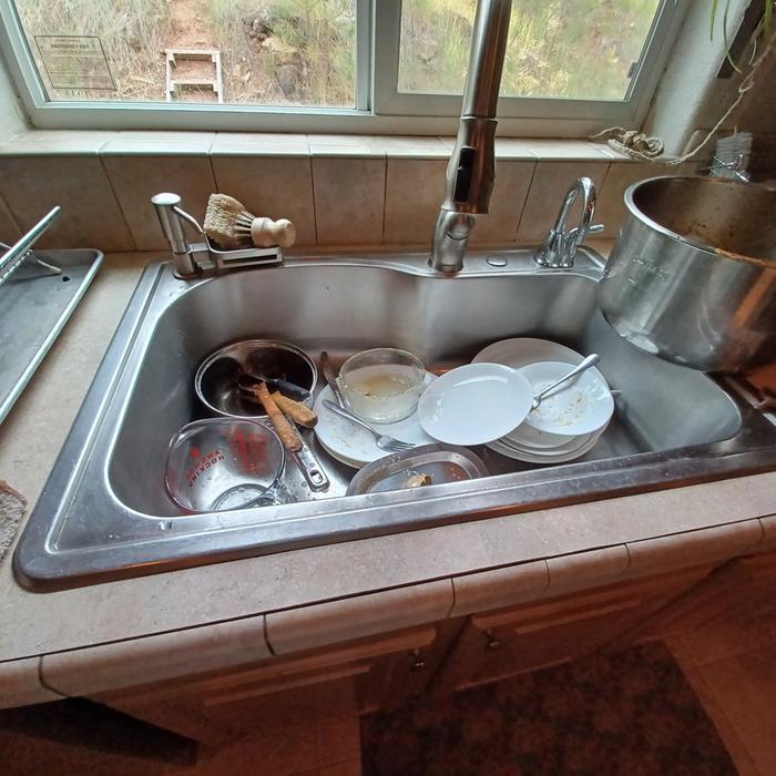 additional dishes washed by hand
