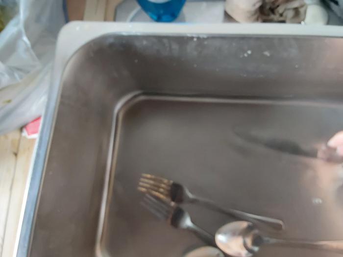 Rinsing the utensils with little water was easier 