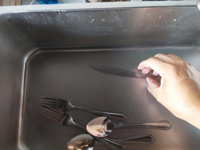 Just sloshing them around in a shallow pan