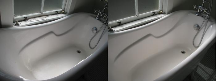 Tub, before and after