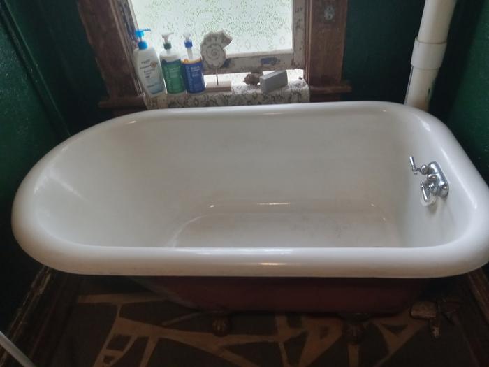 Tub, there's a few stains and nicks in the thing that are just part of it character lol